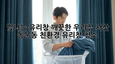 빛나는 유리창, 깨끗한 우리집: 서산 동문동 친환경 유리창 청소