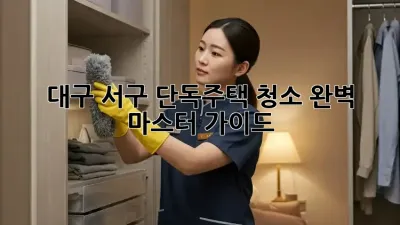 대구 서구 단독주택 청소🧹 완벽 마스터 가이드✨